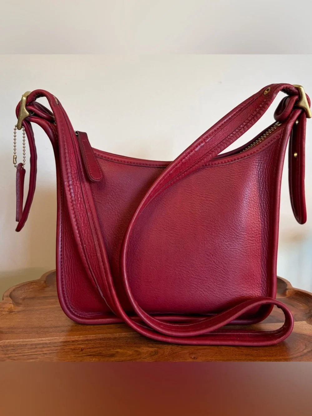 Vintage COACH Red Janice Legacy Zip Red Leather Crossbody 9950 RARE EUC - Picture 17 of 17